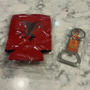 Fireball Whisky keychain bottle opener  and koosie - NEW